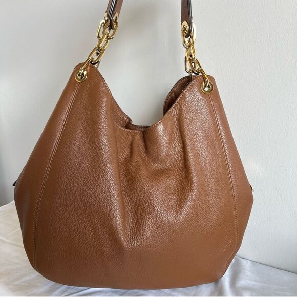 MICHAEL KORS Acorn Shoulder Bag Lillie Fulton Tote Raven Ciara Leather - Picture 10 of 14